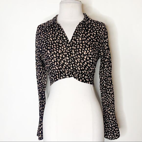 Blue Life Caden Crop Top leopard lurex strip sz XS - Picture 8 of 9